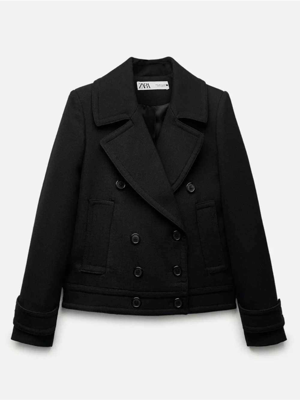 Zara DOUBLE BREASTED WOOL
BLEND COAT ZW COLLECTION